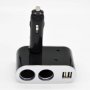 01002 Разклонител за автомобилна запалка с две гнезда и 2 x USB, снимка 4