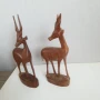 Стари дървени фигури на елени, снимка 9