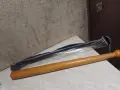 Дървена бухалка от бук нова с калъф от юта за носене 60 см дължина, снимка 1