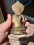 Стара бронзова статуетка върху кост, снимка 10