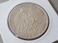 3 марки 1910 А Прусия Германия Рядка Сребърна монета, снимка 3