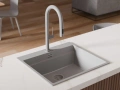 Сив смесител за кухня с изтегляща глава, 2 режима на струя - 9020, снимка 8