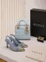 Gucci Дамски Светло Сини Обувки На Ток Гучи Код E149, снимка 7