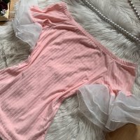 Розова блуза с красиви ръкави, снимка 2 - Корсети, бюстиета, топове - 41931993
