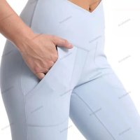Дамски спортни ежедневни панталони с висока талия, 8цвята - 023, снимка 4 - Панталони - 41820492