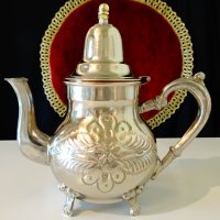 Меден чайник,кана,посребрен. , снимка 1 - Антикварни и старинни предмети - 40799655