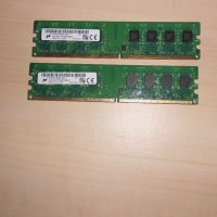 326.Ram DDR2 800 MHz,PC2-6400,2Gb,Micron.НОВ.Кит 2 броя, снимка 1 - RAM памет - 40954314