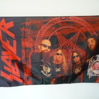 Slayer знаме флаг хеви метъл траш спийд тежка музика Слейър , снимка 1 - Декорация за дома - 40981468