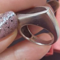 Мистик седеф / масивен сребърен пръстен проба 925 Житен клас / Мистик седеф и Аметист, снимка 12 - Пръстени - 28900451