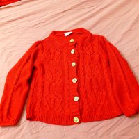 Детска червена плетена жилетка Lc Waikiki 7-8 г, снимка 7 - Детски пуловери и жилетки - 39567783