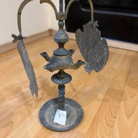 Стара маслена лампа, снимка 3 - Антикварни и старинни предмети - 41242834