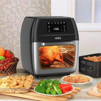 ✨Фритюрник-фурна без мазнина Air Fryer Voltz V51980J, 1700W, 12 литра, 8 програми, Таймер, снимка 1 - Фритюрници - 36368368