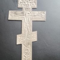  Голям стар сребърен обковен кръст , снимка 2 - Антикварни и старинни предмети - 40848838