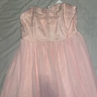 Дълга бледо розова рокля , снимка 6 - Рокли - 41726797