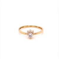 Златен дамски пръстен 1,45гр. размер:57 14кр. проба:585 модел:20066-3, снимка 1 - Пръстени - 42643891
