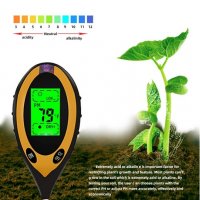 Влагомер за почва PH метър термометър почвен анализатор светломер 4в1, снимка 5 - Градински цветя и растения - 39552751