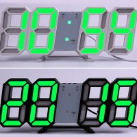 Настолен 3D LED Часовник – час, дата, температура - USB, светещ, снимка 6 - Стенни часовници - 41570124
