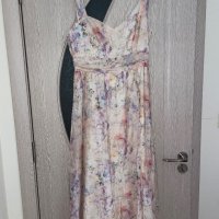 Нова разкошна 100% памук памучна дълга елегантна ефирна рокля Mohito флорален принт нежни цветя , снимка 13 - Рокли - 41555975