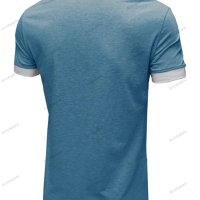 Мъжка класическа Henley тениска с къс ръкав, 6цвята - 023, снимка 9 - Тениски - 41492117