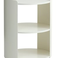 Бяло нощно шкафче с модерен дизайн, снимка 1 - Шкафове - 41889901