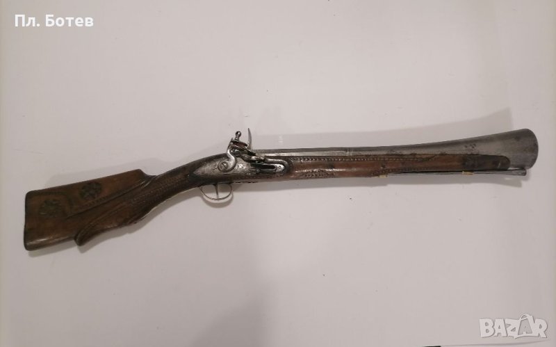Стара кремъчна пушка, тромблон , снимка 1