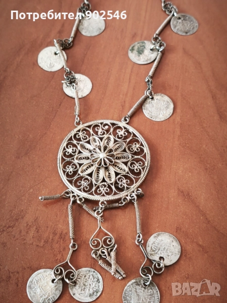 Български накит, сребро, филигран носия, снимка 1