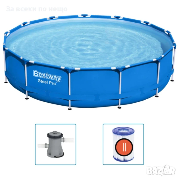 Bestway Steel Pro Басейн с рамка 396x84 см Код P1072, снимка 1