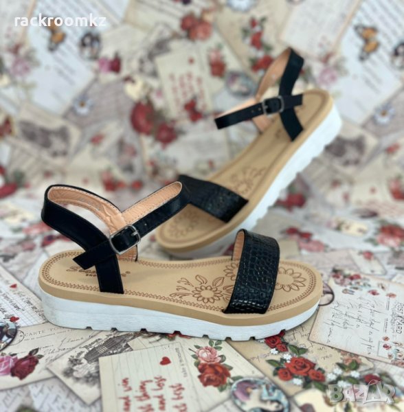 Дамски сандали в черен цвят с мемори стелки модел: LM297 black, снимка 1