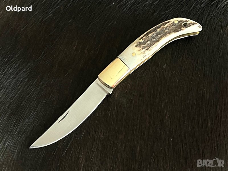 Fox Stag Folder. Траен сгъваем джобен ловен нож с едно основно острие. (FH623), снимка 1