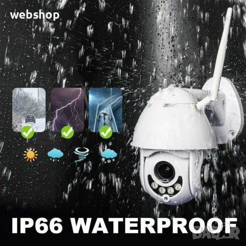 КАМЕРА ЗА ВЪНШНО НАБЛЮДЕНИЕ IP SMART WIRELESS WI-FI HD 720P ANDROID И IOS, снимка 1