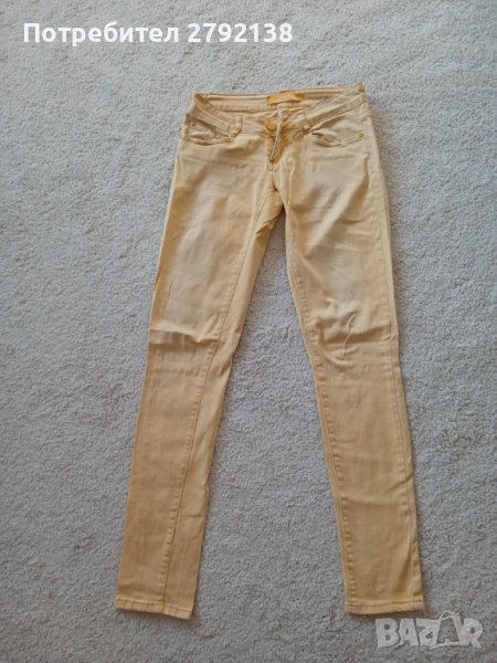 Дамски жълт дънков панталон, снимка 1