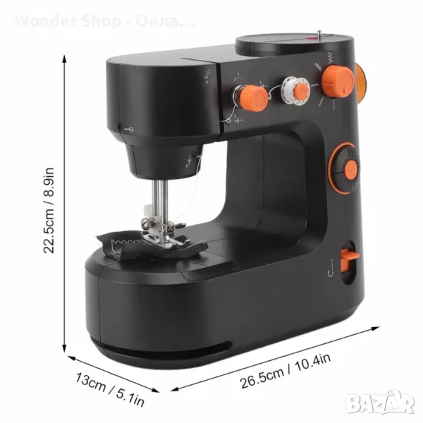 🧵 QVC Немска Мини шевна машина – Компактна и удобна за домашна употреба 🧵, снимка 1