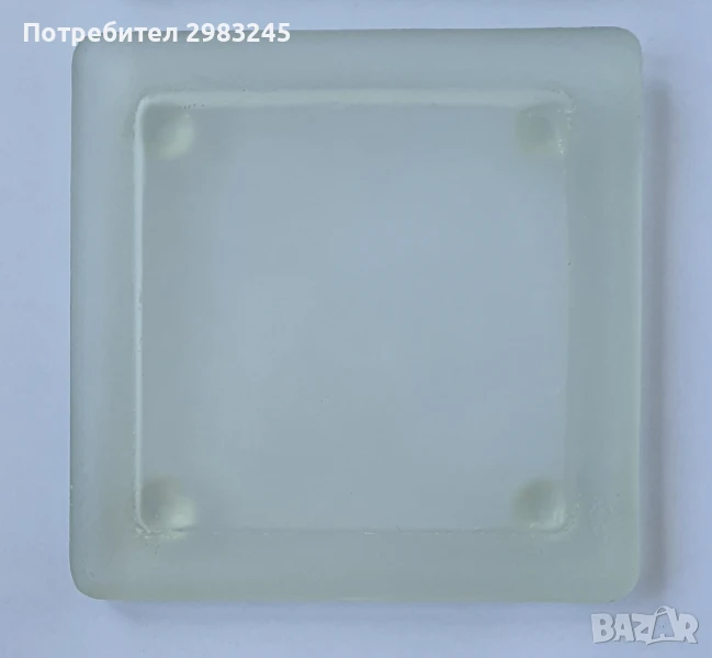    Стъклени квадратни подложки за свещи, снимка 1