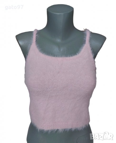 Розово пухено бюстие, снимка 1