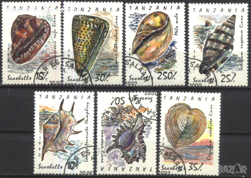 Клеймовани марки Морска Фауна Раковини 1992  от Танзания   , снимка 1