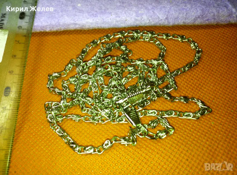 ДЪЛГА ЗДРАВА РЕТРО АРТ ПЛЕТКА ВЕРИЖКА СИНДЖИРЧЕ от СТОМАНА За ДАМСКА ЧАНТИЧКА 47384, снимка 1