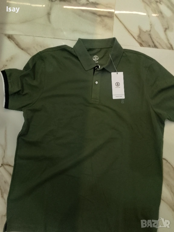 Мъжка тениска БОГНЕР 2ХЛ последен размер в тъмно зелен цвят , снимка 1