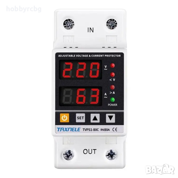 Защита от свръх напрежение и товар, интелигентен предпазител 80А, снимка 1