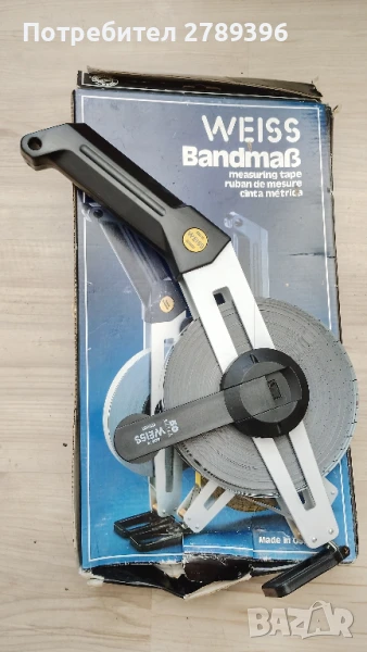 Немска професионална стоманена ролетка 50 м., снимка 1