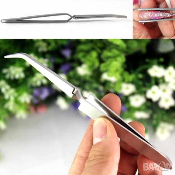 Професионална пинсета за оформяне на ноктопласика с гел или акрил , снимка 1