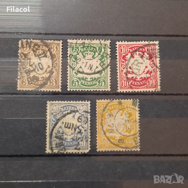 Бавария 1876 - 1888 Стойности в пфениги, снимка 1