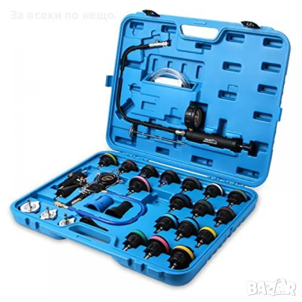 Комплект за проверка на налягането на радиатора и охладителната система 28 части Hawek, снимка 1