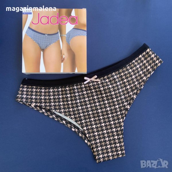 Jadea S черна,тъмночервена италианска памучна бразилиана с нормална талия памучни прашки Жадея, снимка 1