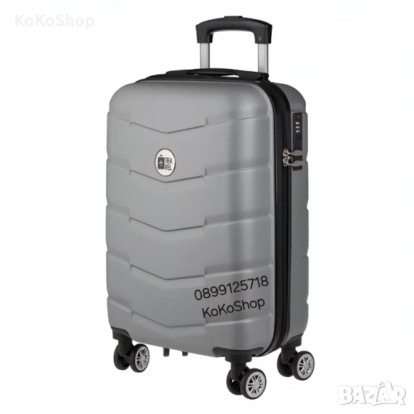 Куфар на колелца-49x29x76 см./сив куфар на колелца, снимка 1