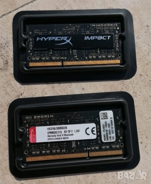 KINGSTON DDR3 HyperX Impact SODIMM - 8GB Kit*(2x4GB) 1600MT/s CL9 SODIMM, снимка 1
