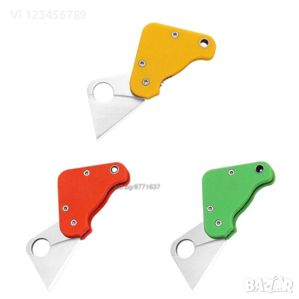 Мини джобно ножче с клипс за колан дизайн тип Spyderco 20х80, снимка 1