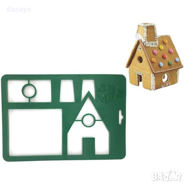 2459 Сладкарски шаблон резец за Коледна Джинджифилова къща, снимка 1