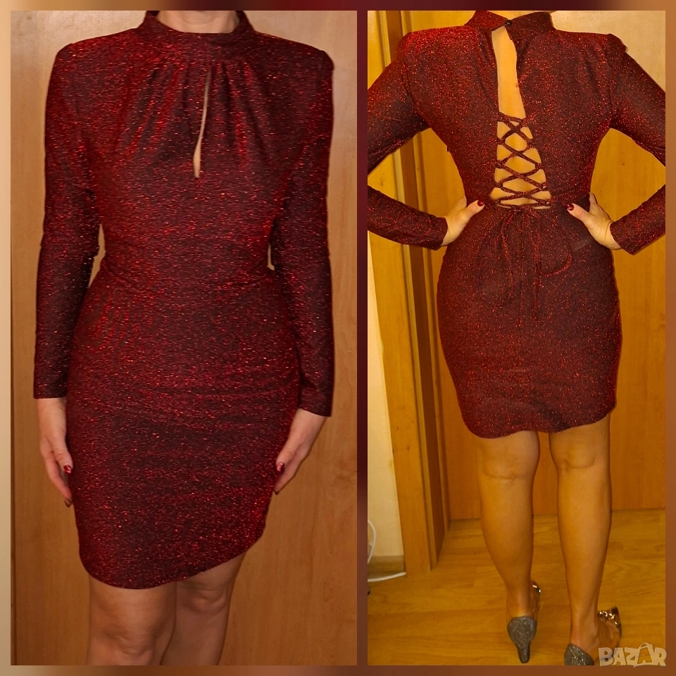 Официална рокля бордо , снимка 1