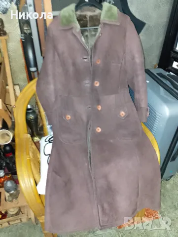 Английски дамски дълъг кожух-агнешка кожа Californian Featherweight, снимка 6 - Якета - 47846376