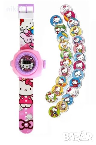 3D детски часовник прожектор Хелоу Коте Кити Hello Kitty 